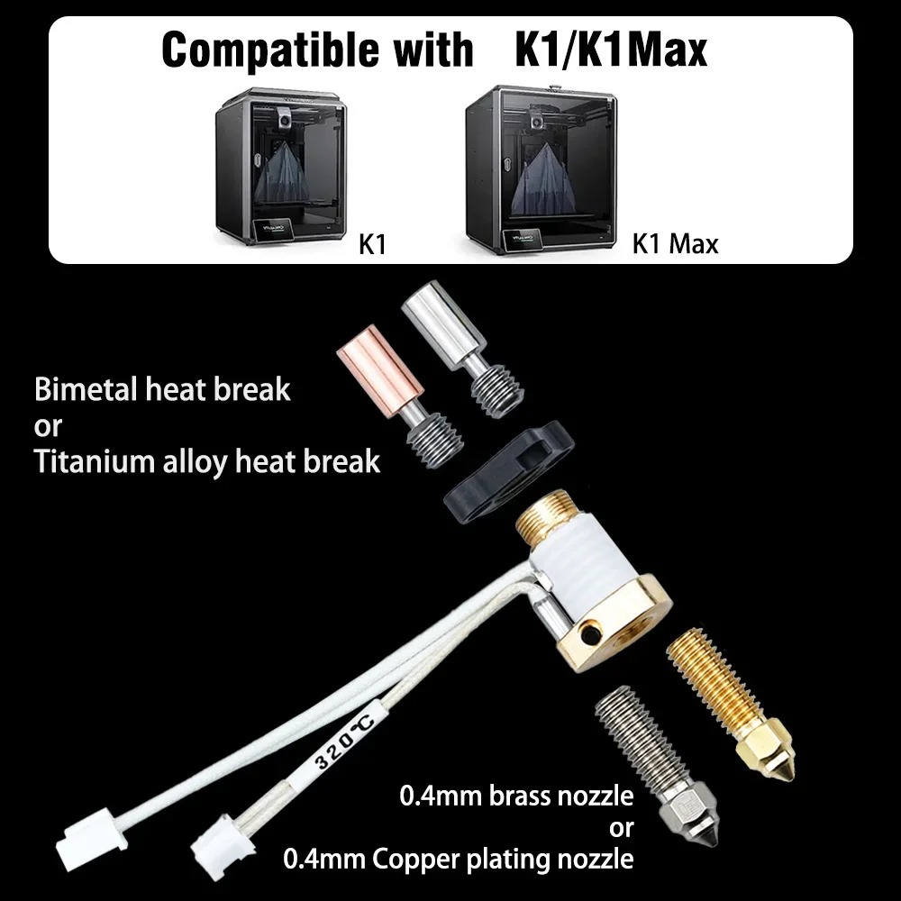 Creality K1 세라믹 히팅 블록 키트 업그레이드 - High Flow Ceramic Hotend 리뷰 및 가격